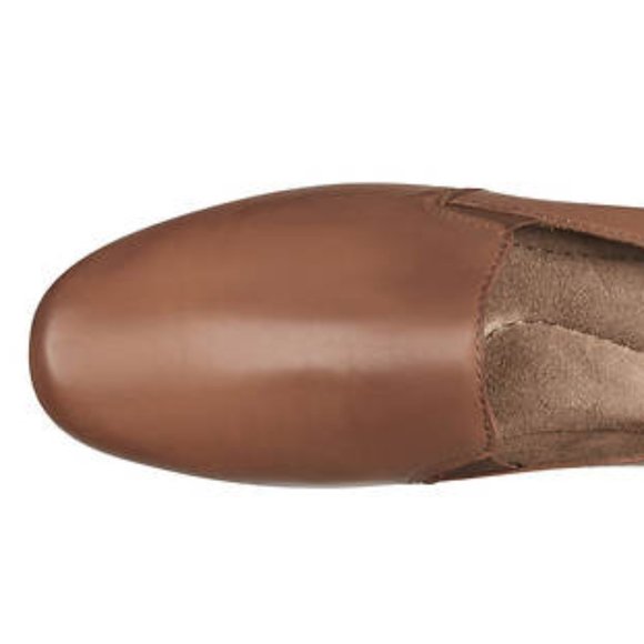 Earth Origins Ryanne Saddle Brown Leather Casual Slip On Flats Loafers Women's 6 - Picture 5 of 6